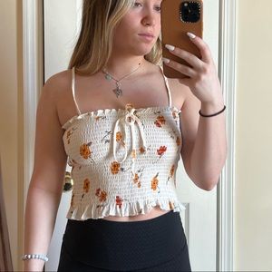 Floral tank crop top